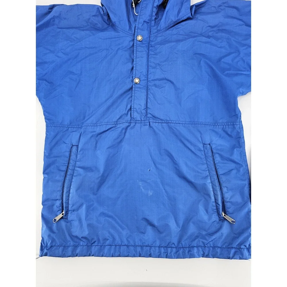 North Face Jacket Men‎ Small Blue Vintage Gore Tex  Zip Snap Hoodie Coat USA